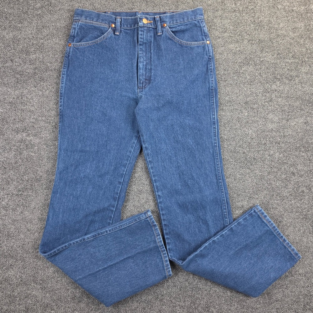 Wrangler 936PWD Cowboy Cut Slim Fit Jeans Men's 33x34 Denim Indigo Dark Wash